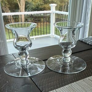 Elegant Glass Candle Holders